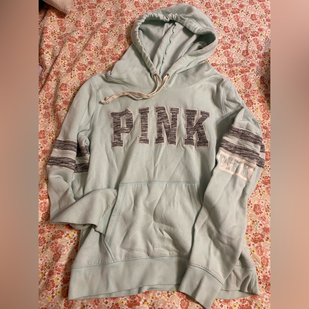 PINK Victoria's Secret Light Blue Hoodie